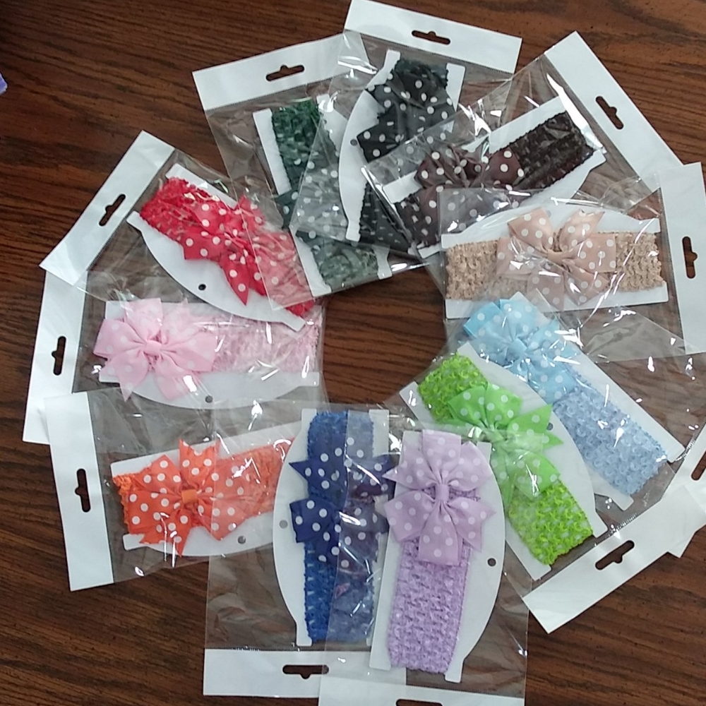 NWOT lot of infant headbands 11 colors included
